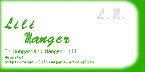 lili manger business card